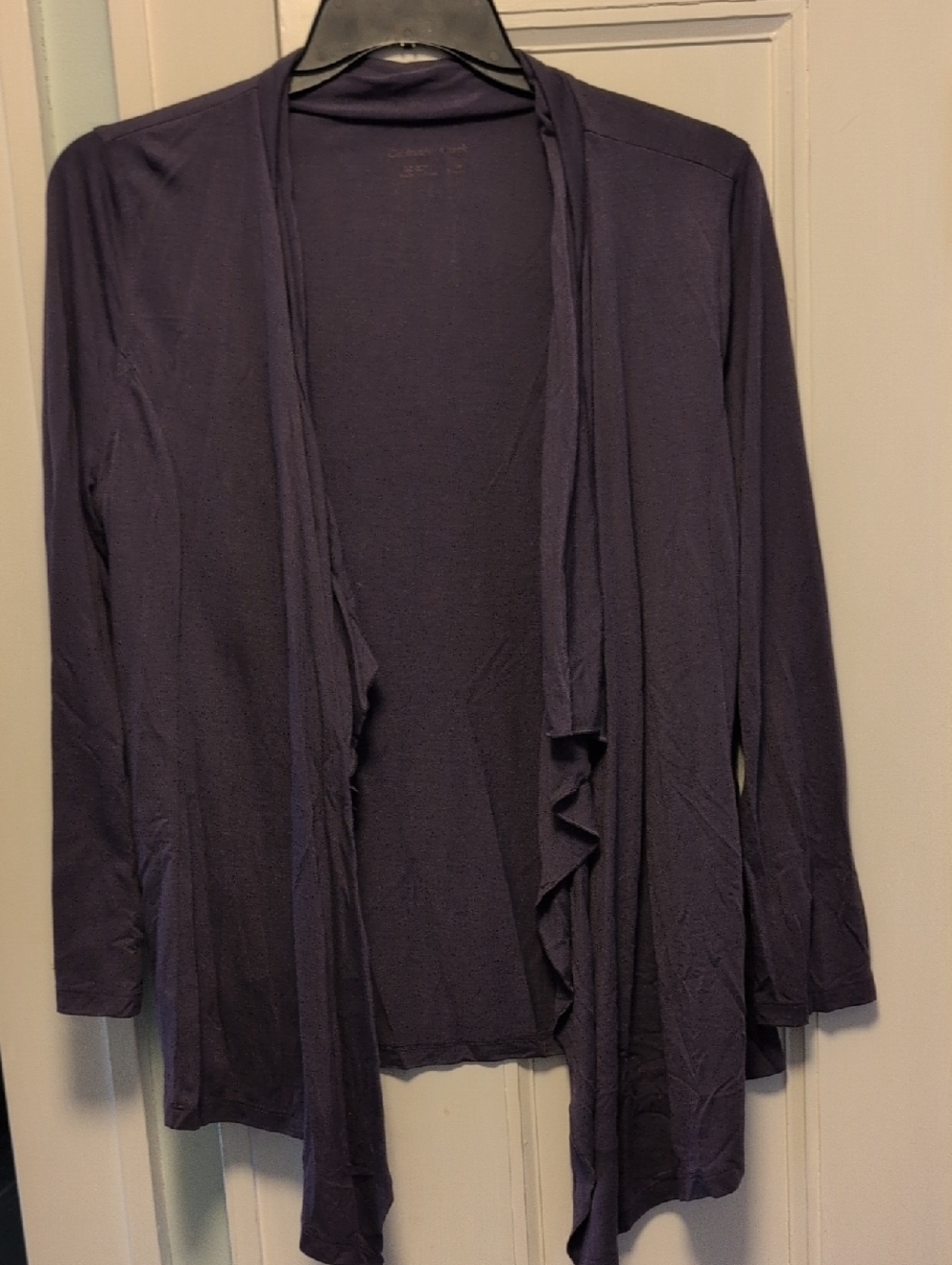 Coldwater Creek Open-Front Cardigan in Deep Purple M